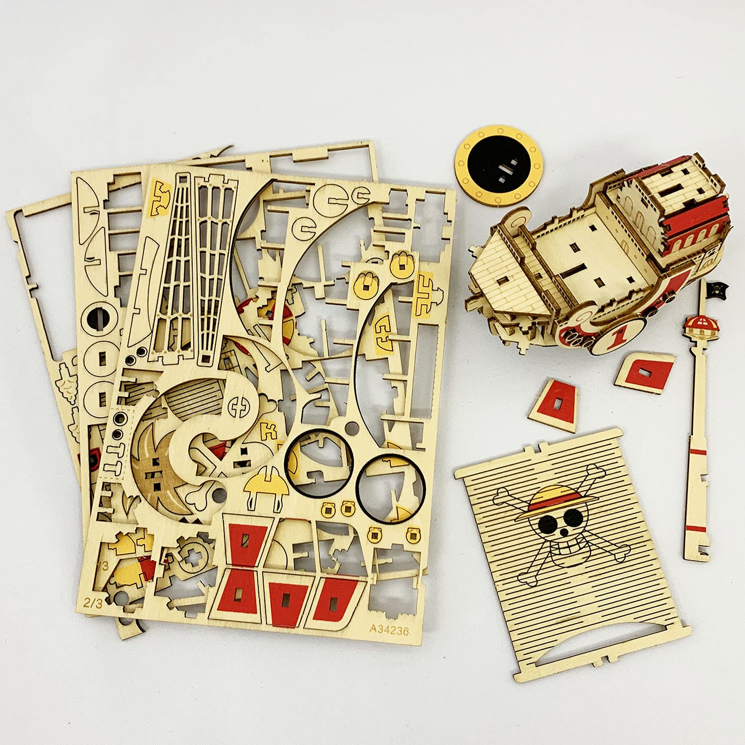 Ki-gu-mi Wooden 3D Puzzle Thousand Sunny Ship DIY Educational Toy for Kids Adults - Image 3