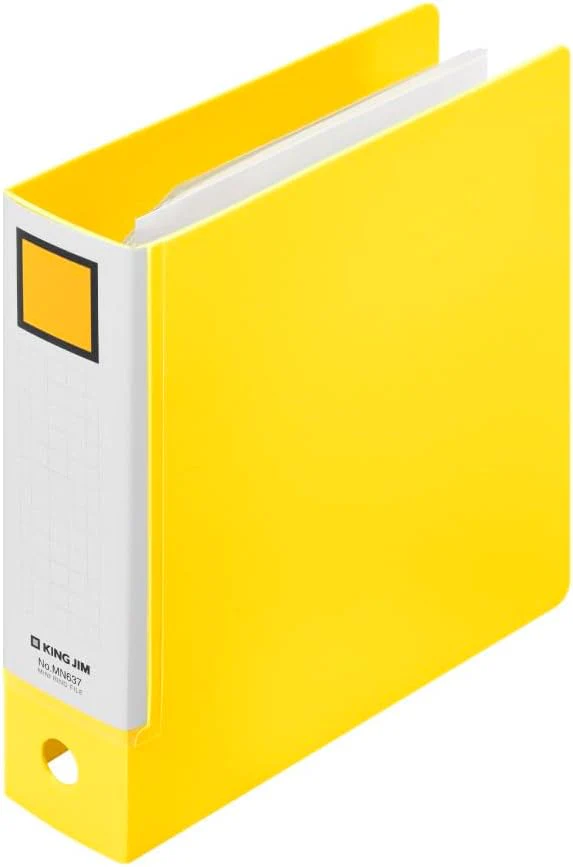 King Jim Mini Ring Binder Card File 3-Hole MN637-B Blue - Image 15