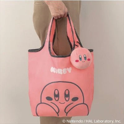 Kirby Plush Pouch Eco Bag Book Smiling Version - Image 4