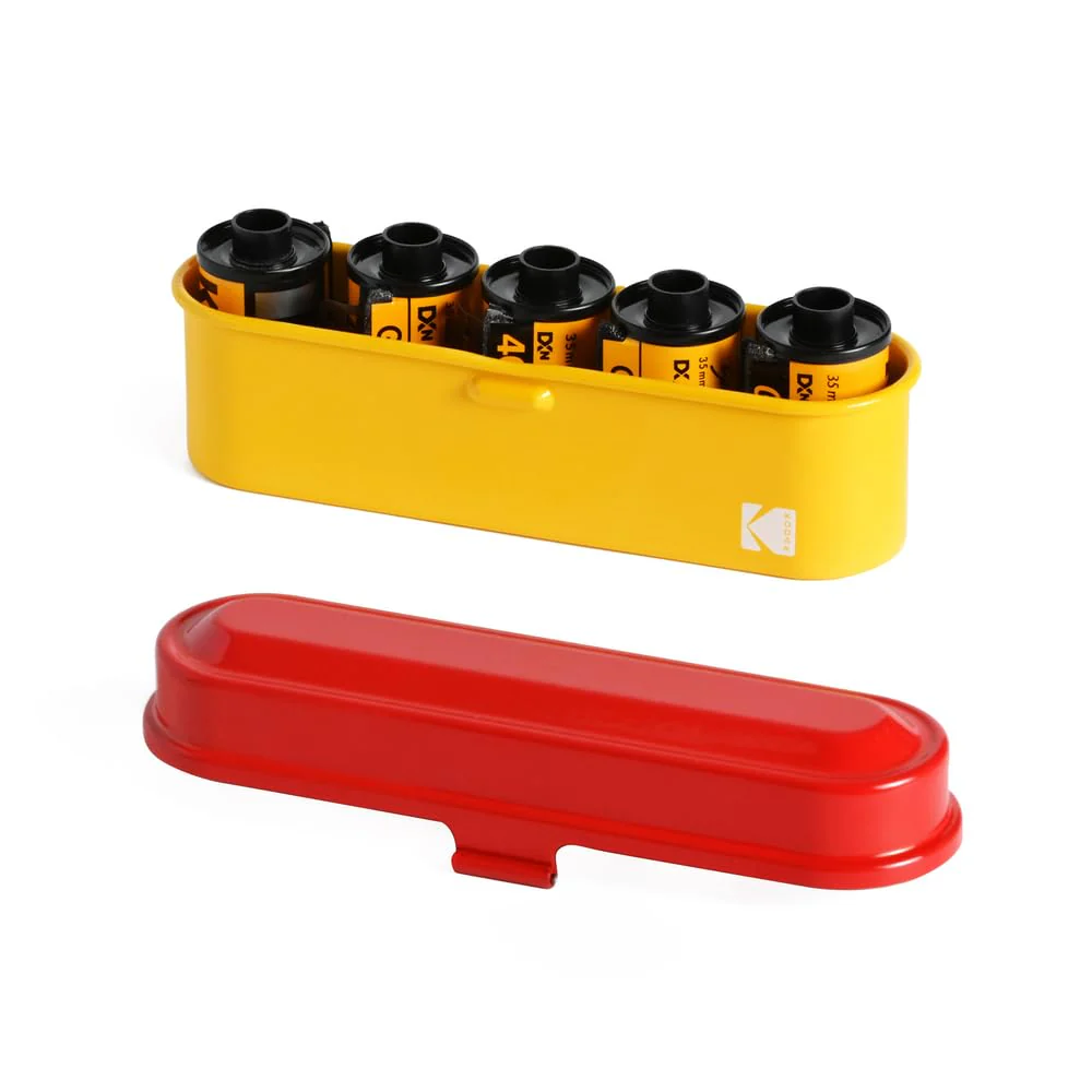 KODAK 35mm Film Case for 5 Rolls Compact Retro Steel Case Red - Image 9