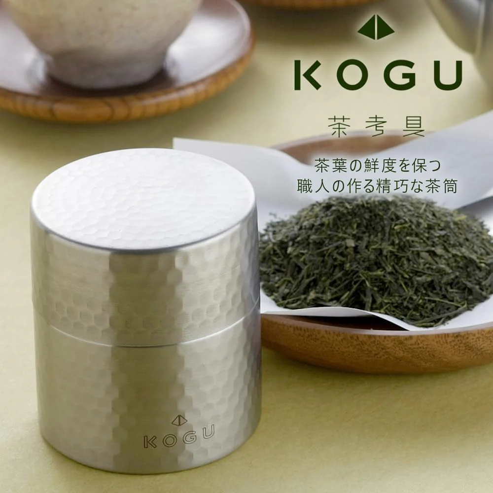 KOGU Small Stainless Tea Canister  100g  Airtight  Inner Lid  Japan Made - Image 2