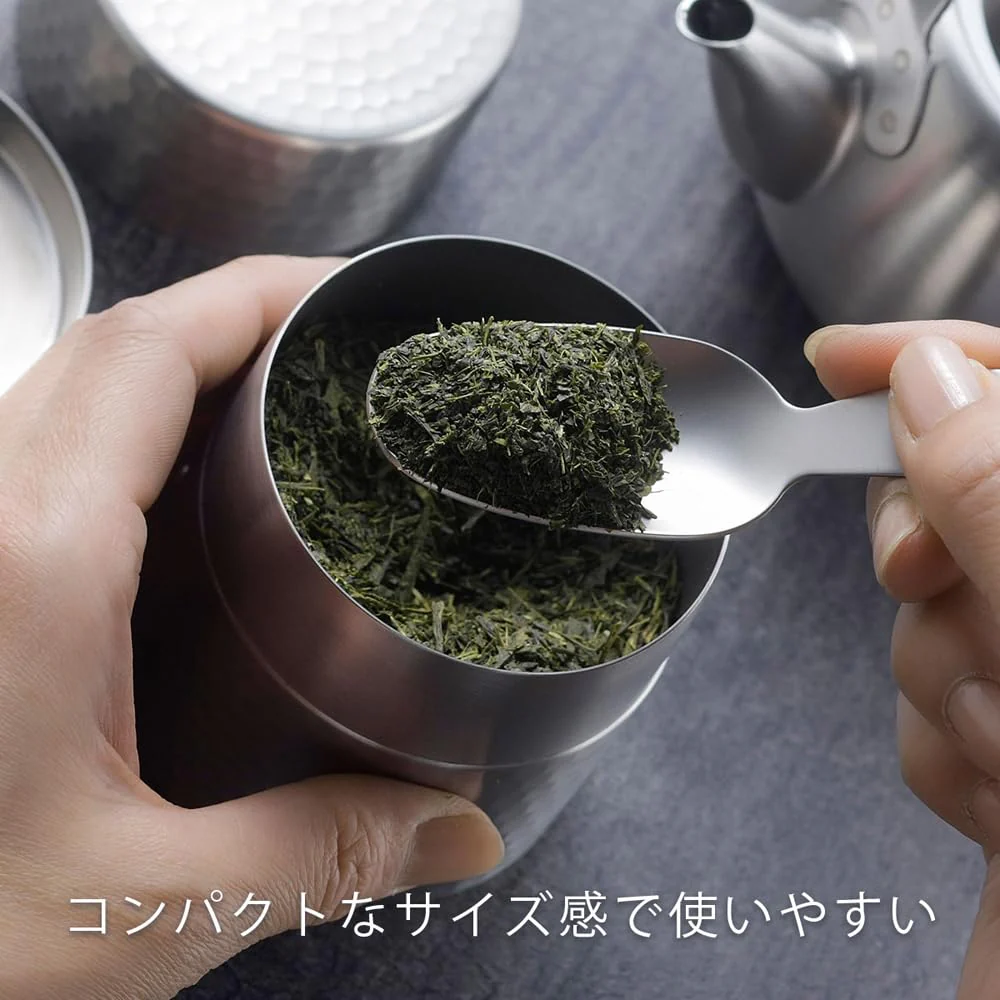KOGU Small Stainless Tea Canister  100g  Airtight  Inner Lid  Japan Made - Image 4