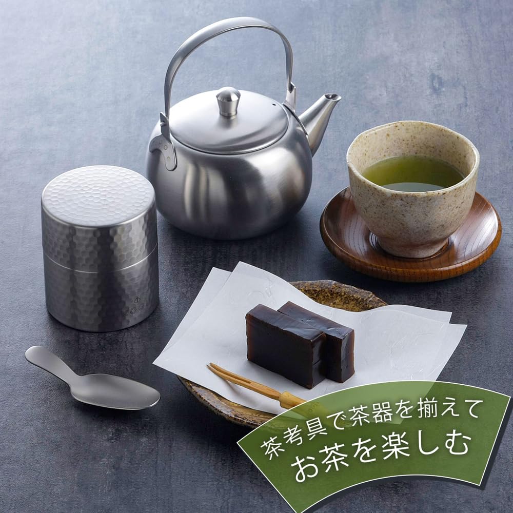 KOGU Small Stainless Tea Canister  100g  Airtight  Inner Lid  Japan Made - Image 5