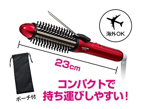 Koizumi Volume Up Iron Mini 25mm International Red KHR-6000/R AC100-240V - Image 6