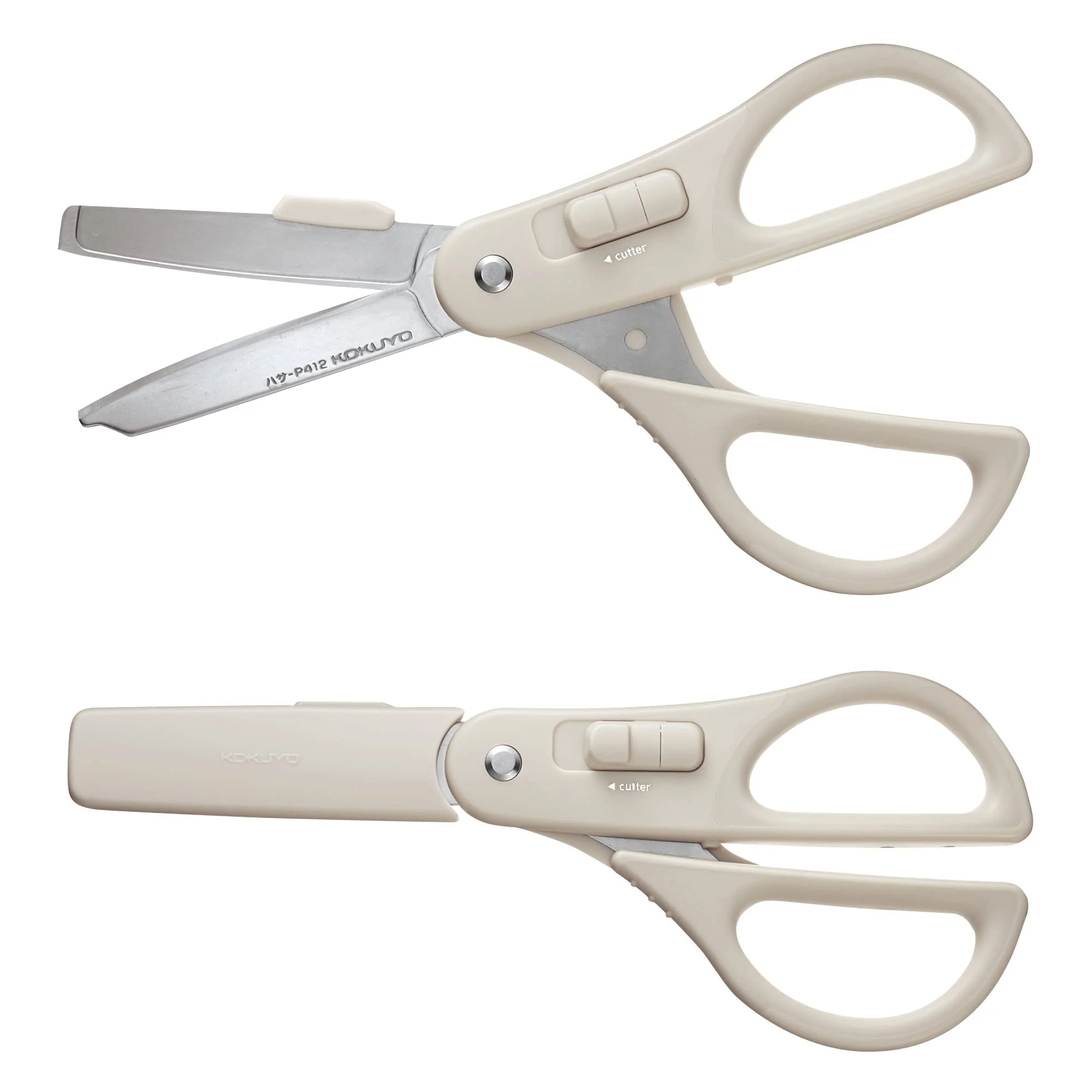 KOKUYO 2‑Way Scissors with Box Opener Glueless Blade Light Gray (P412LM) - Image 9