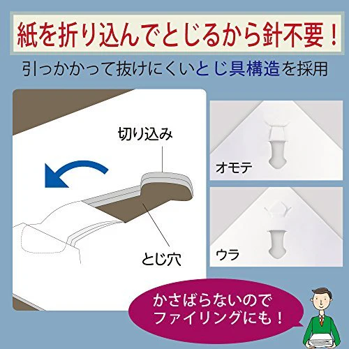 Kokuyo Harinacs Stapleless Stapler, Up to 10 Sheets Binding White Japan - Image 3
