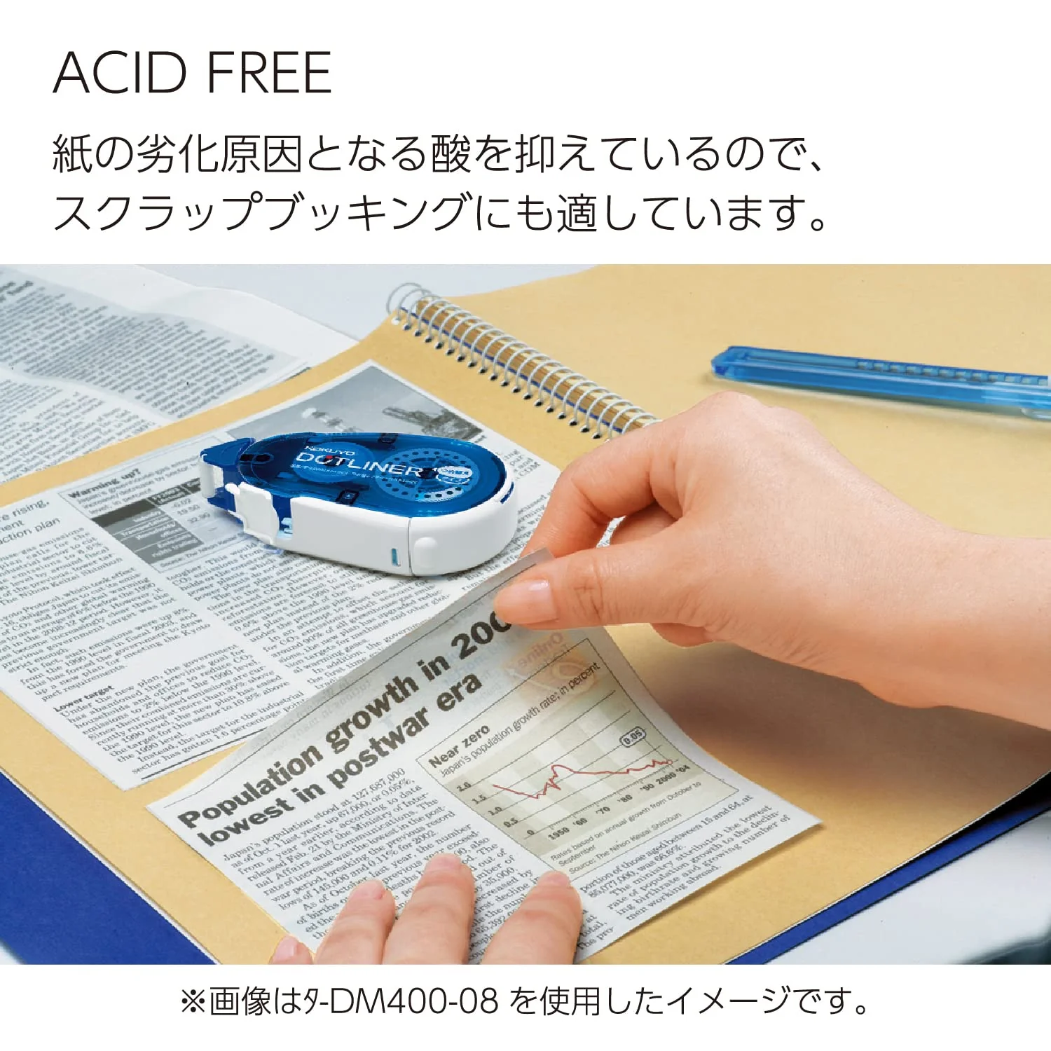 KOKUYO Tape Glue Dot Liner Refill Strong Adhesive AMTAD40008NX5 Blue 5 Pack - Image 9
