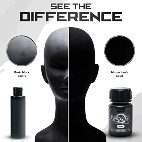 Koyo Orient Japan True Black Muso 100ml Paint for models - Image 3