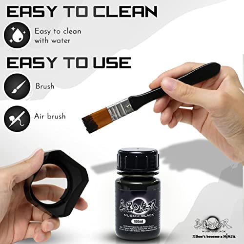 Koyo Orient Japan True Black Muso 100ml Paint for models - Image 4