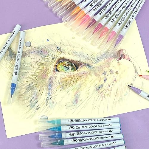 Kuretake Brush pen aqueous ZIG clean color real brush 30 colors RB-6000AT/30VA - Image 6