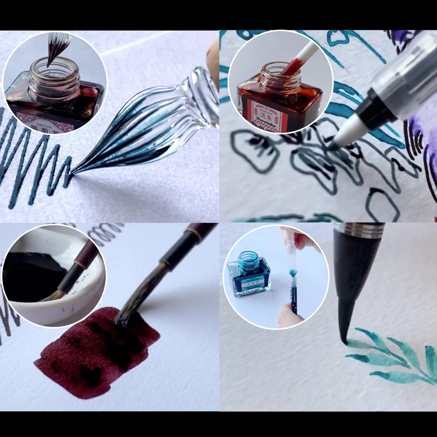 Kuretake Ink Cafe Meiji Color Grape Tea Ink ECF160-531 - Image 4