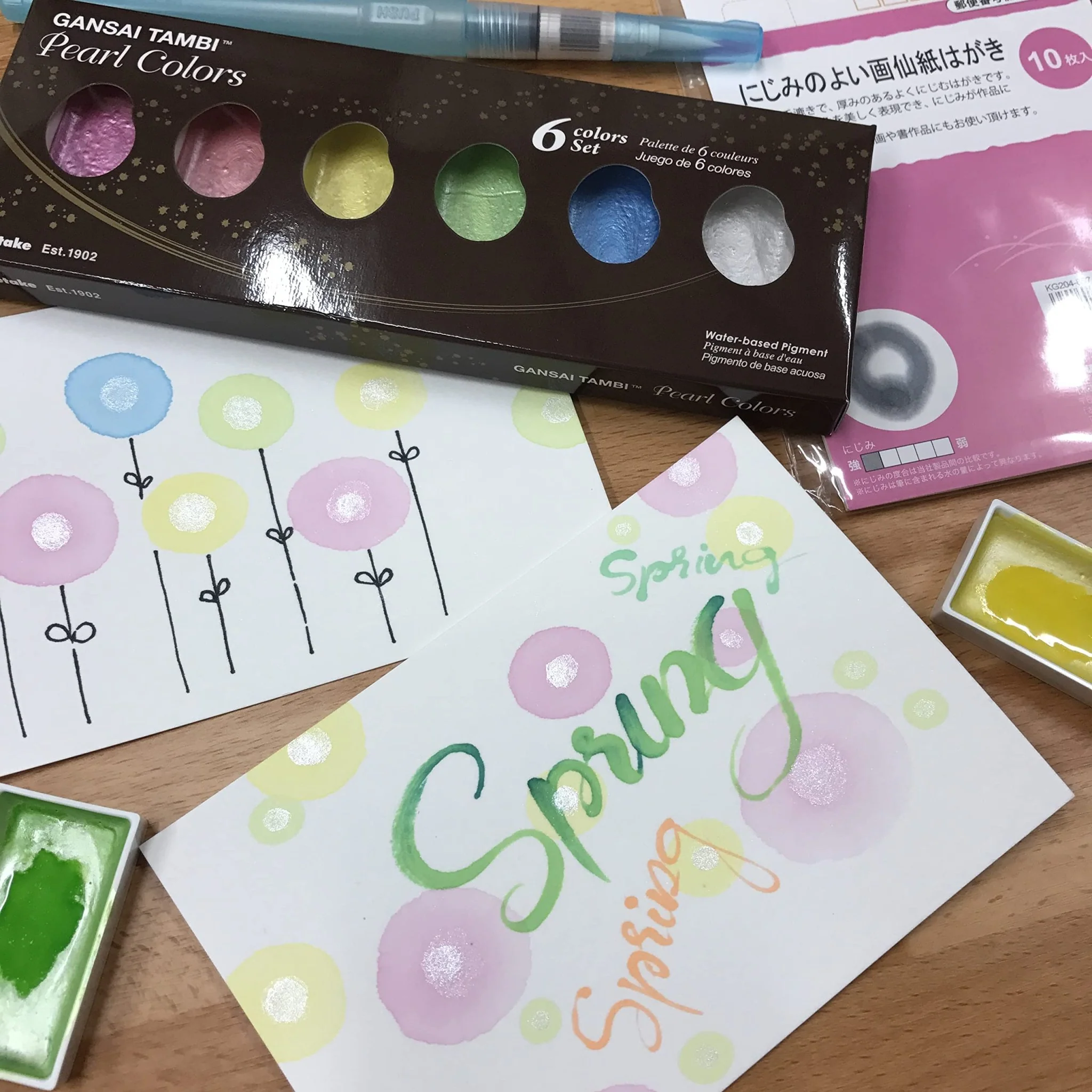 Kuretake Pearl Colors Watercolor Paint Set 6 Colors MC20PC 6V - Image 4