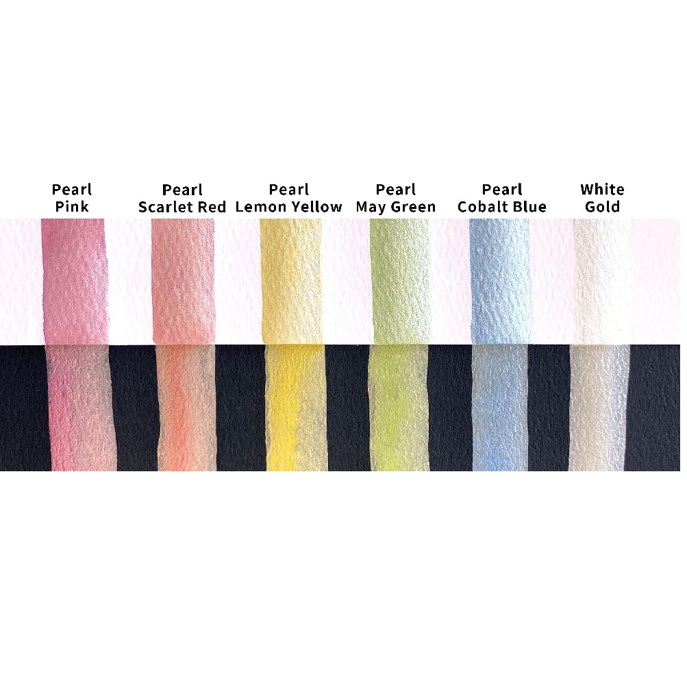 Kuretake Pearl Colors Watercolor Paint Set 6 Colors MC20PC 6V - Image 7