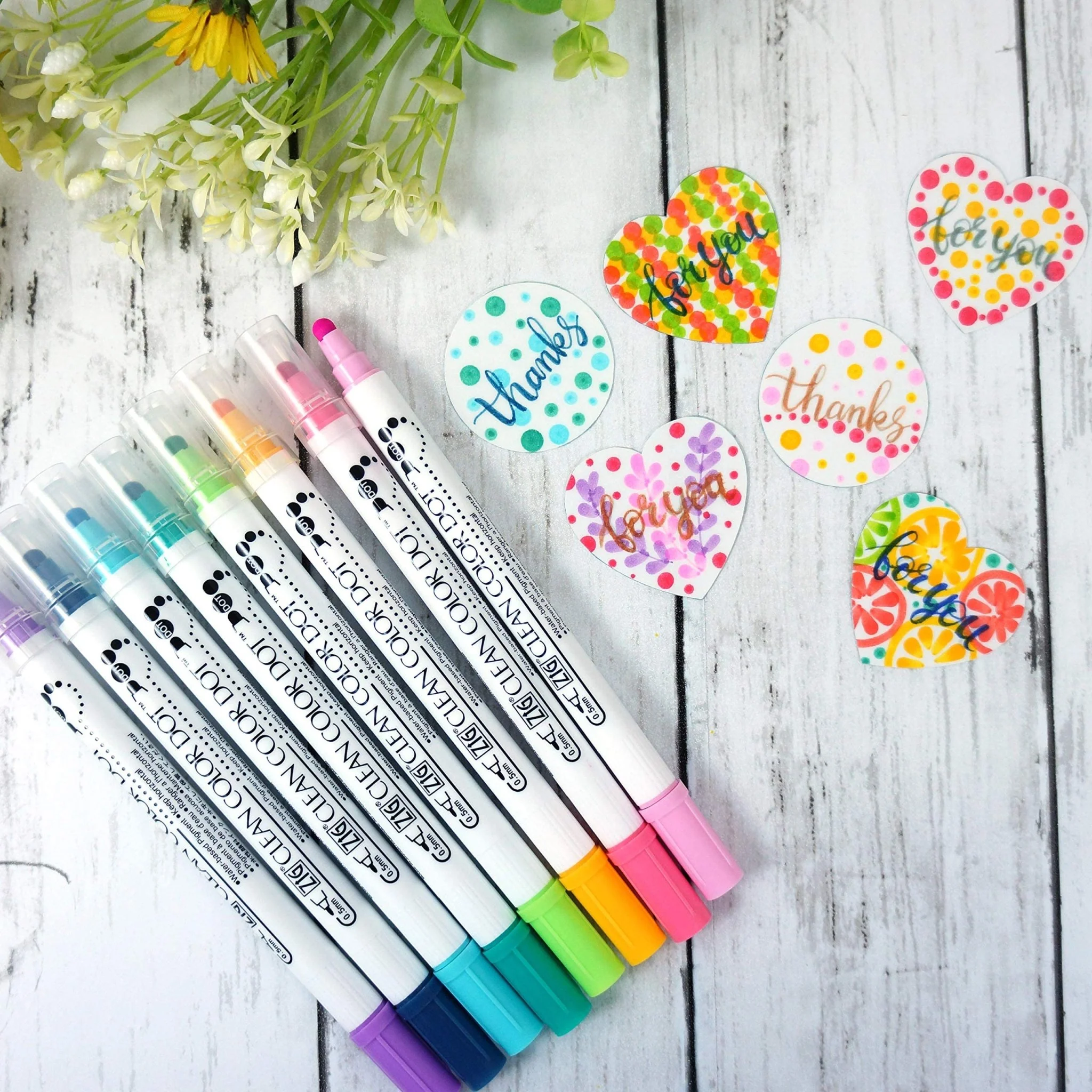 Kuretake ZIG Clean Color Dot Markers 12 Colors TC-6100/12V - Image 7