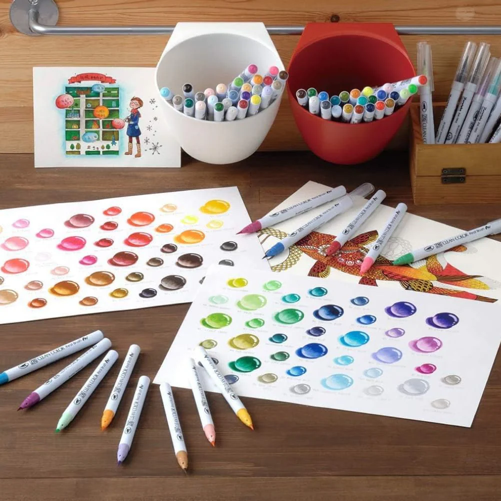Kuretake ZIG Clean Color Real Brush Pens 12 Colors - Image 7