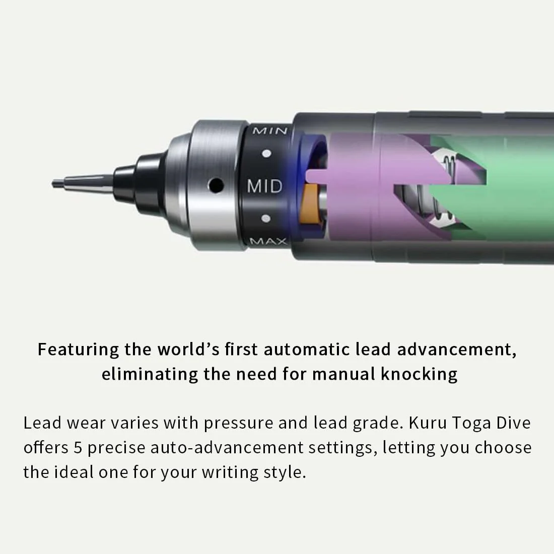 MITSUBISHI PENCIL Kuru Toga Dive 0.5mm Mechanical Pencil — Abyss Blue - Image 5