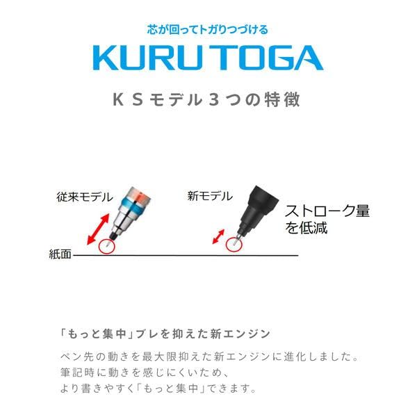 MITSUBISHI PENCIL Kuru Toga KS 0 5mm Mechanical Pencil  Ivory - Image 4
