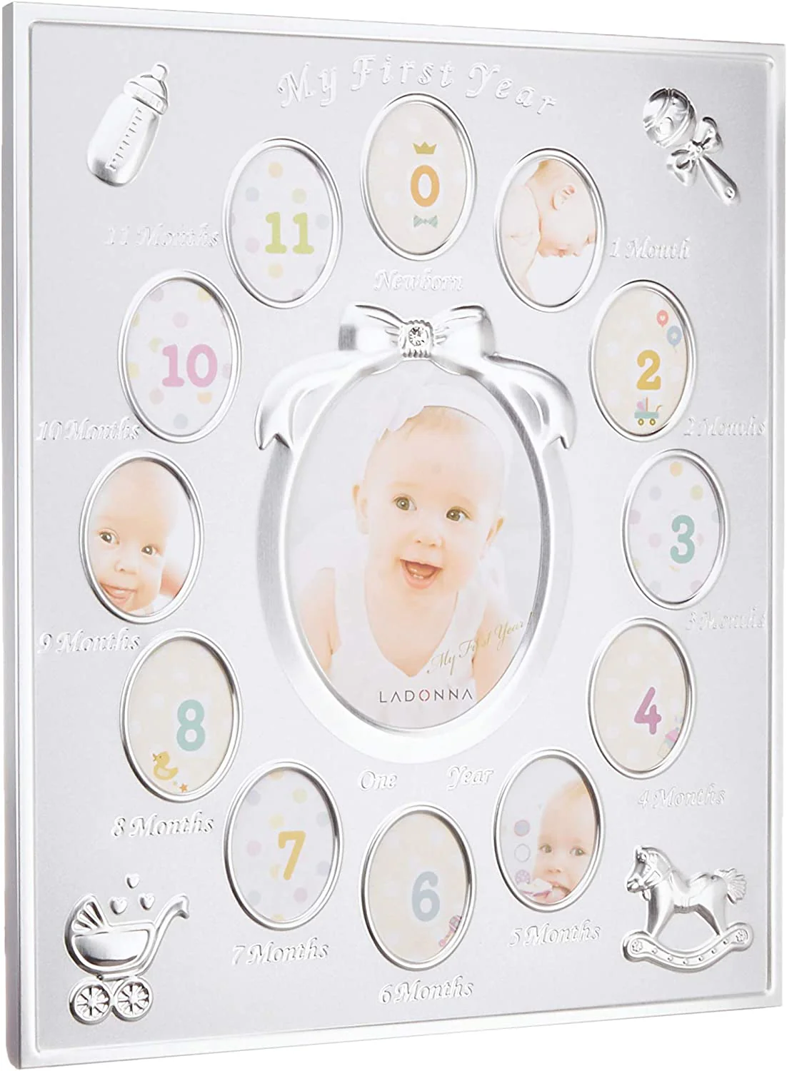 LADONNA Baby Frame MB84-130-SV 12month Baby Frame Silver - Image 2