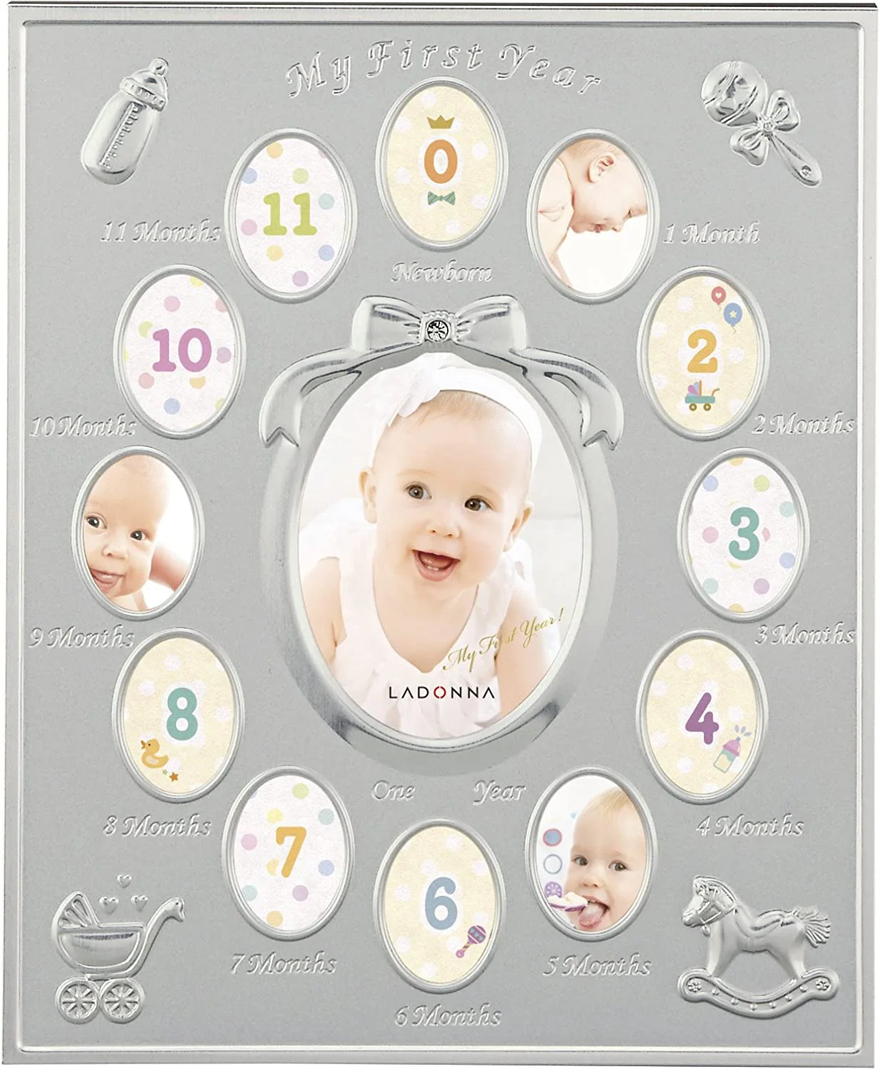 LADONNA Baby Frame MB84-130-SV 12month Baby Frame Silver - Image 5