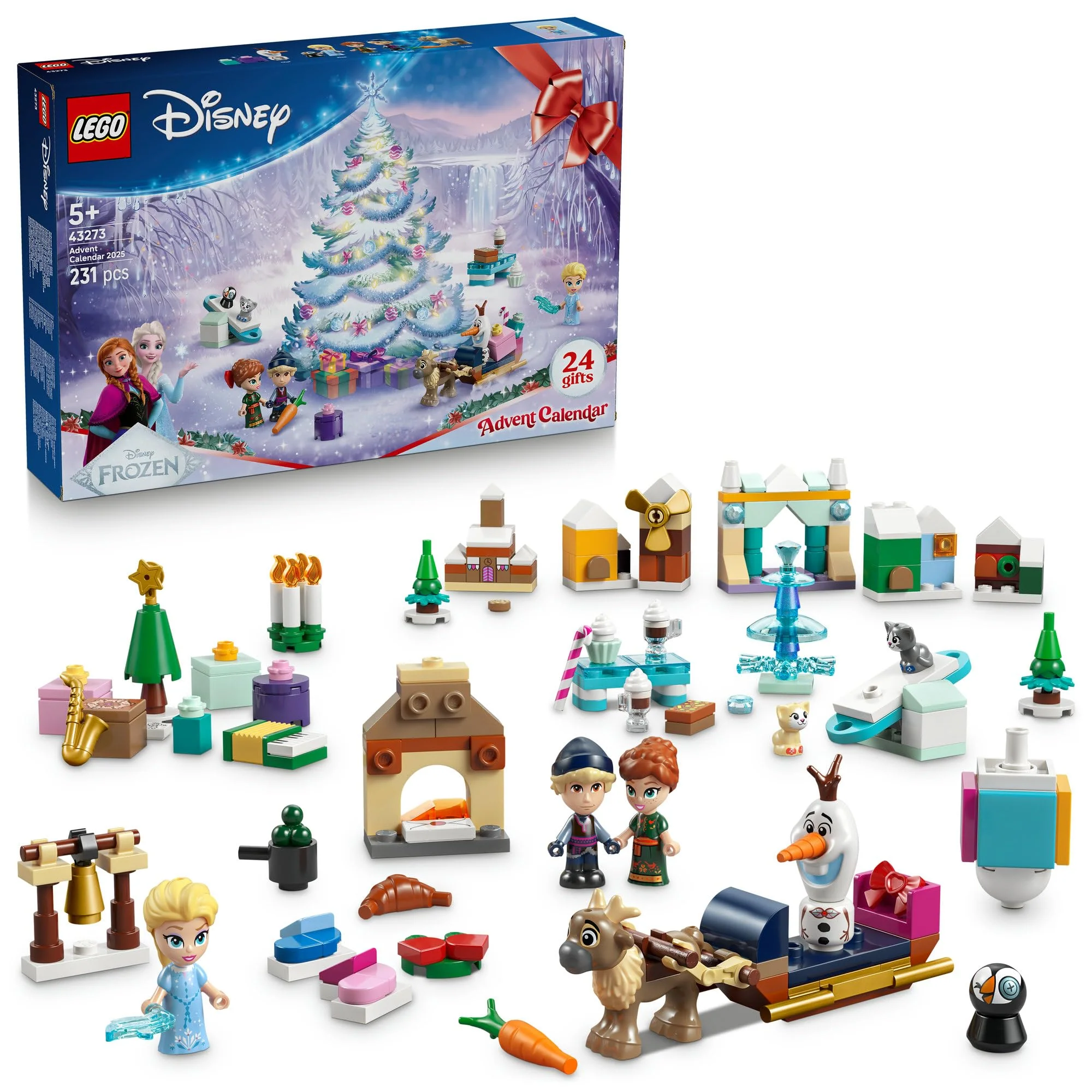 LEGO Disney Princess Frozen Advent Calendar Toy Gift for Kids Ages 5-8 43273