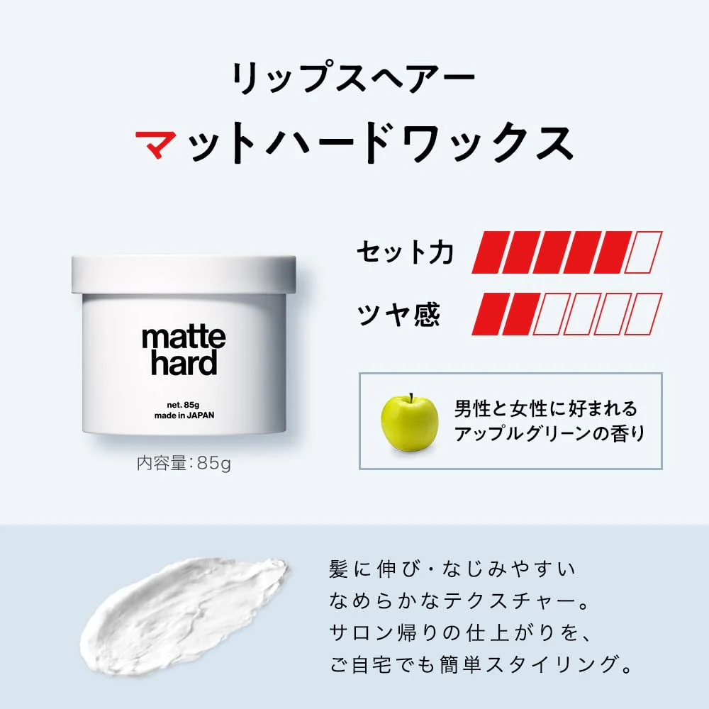 LIPPS Lips Matte Hard Hair Keep Wax Apple Green 85g - Image 4