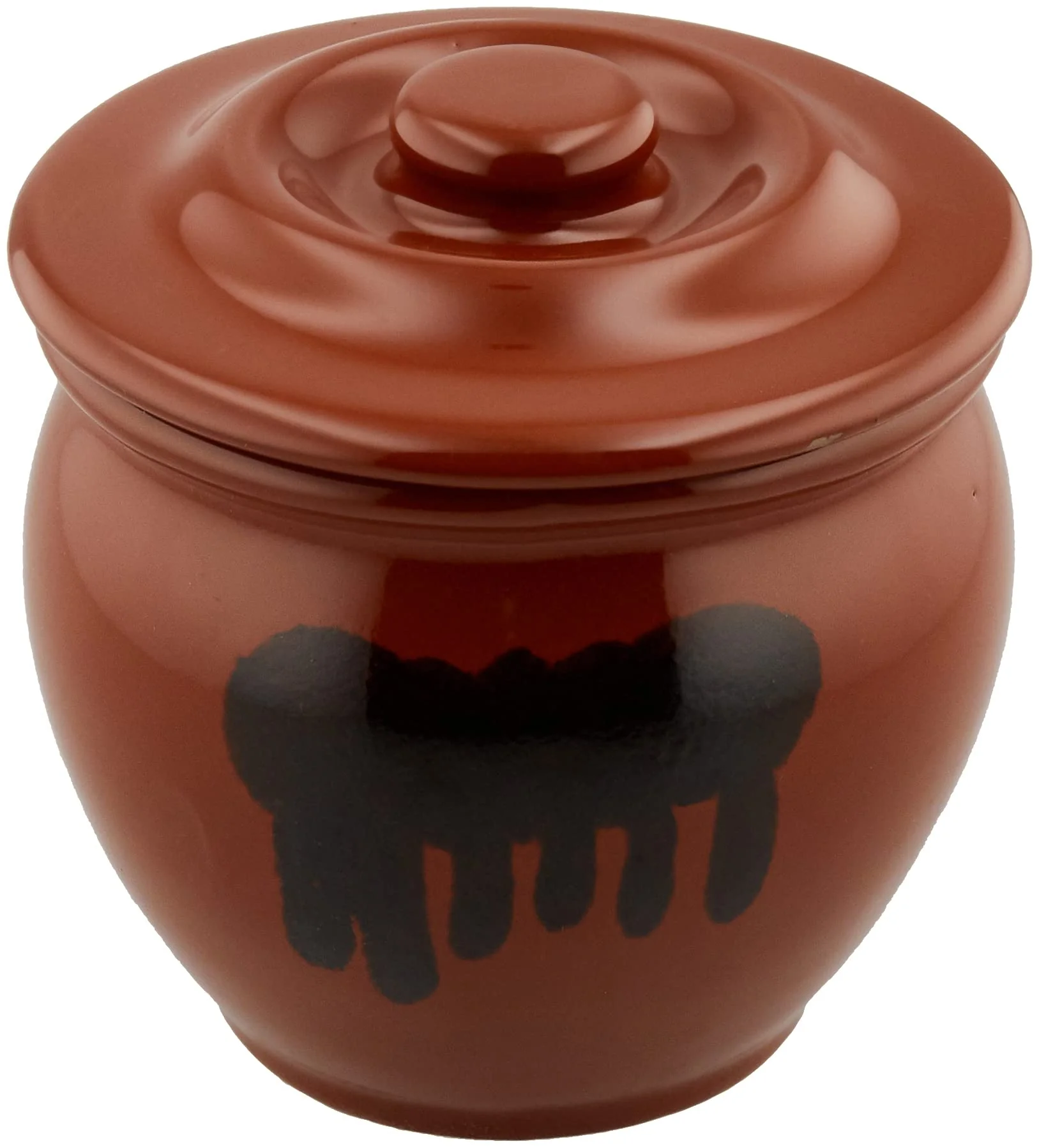 Living Pickling Jar Mini Pot Ceramic Barrel Brown 0 9L Preservation Container