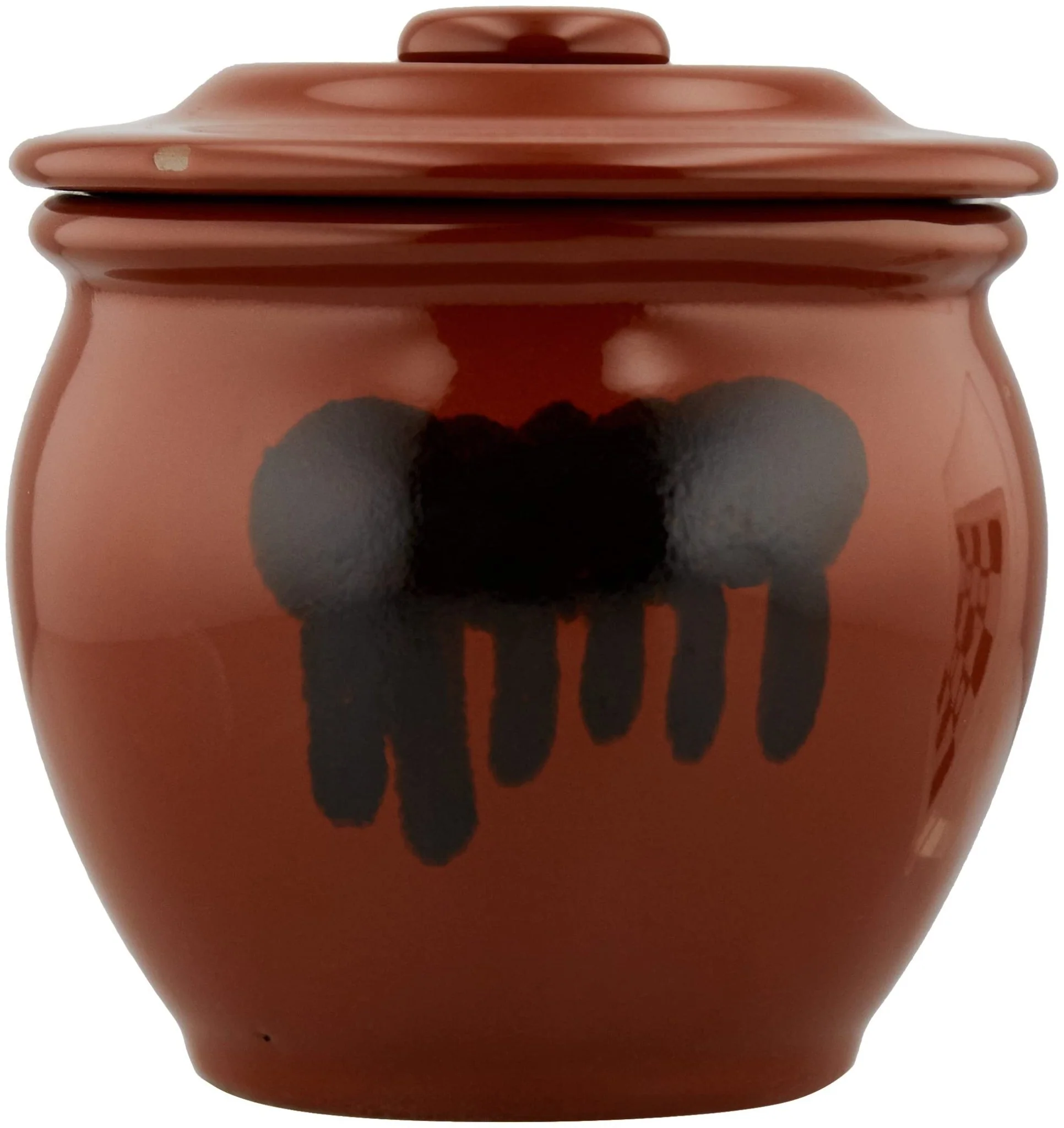 Living Pickling Jar Mini Pot Ceramic Barrel Brown 0 9L Preservation Container - Image 2