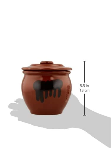 Living Pickling Jar Mini Pot Ceramic Barrel Brown 0 9L Preservation Container - Image 3