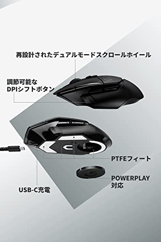 Logicool G502 X LIGHTSPEED Wireless Gaming Mouse Black 13 Buttons HERO 25K - Image 6