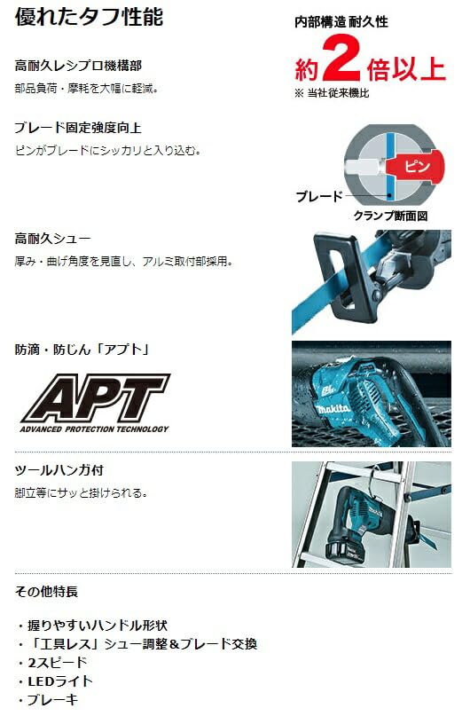 Makita 18V Cordless Reciprocating Saw JR187DZ (Tool Only) - Image 3