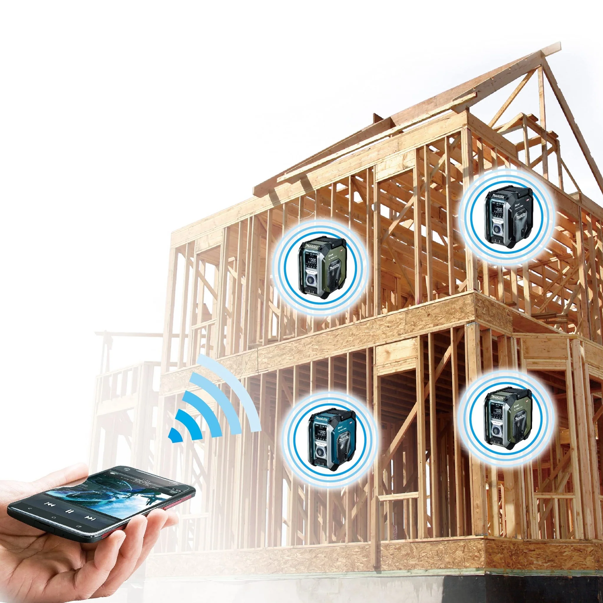 Makita MR005GZB 40V Max Cordless Jobsite Radio Tool Only Black - Image 5