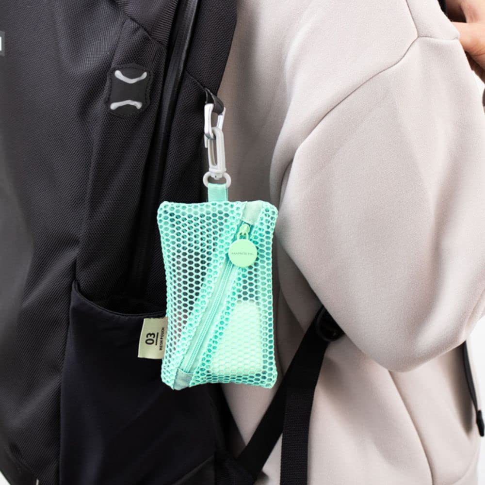 MARK'S Mini Pouch Mesh Collection Coin Case Carabiner Key Holder MSH-PO08 - Image 2