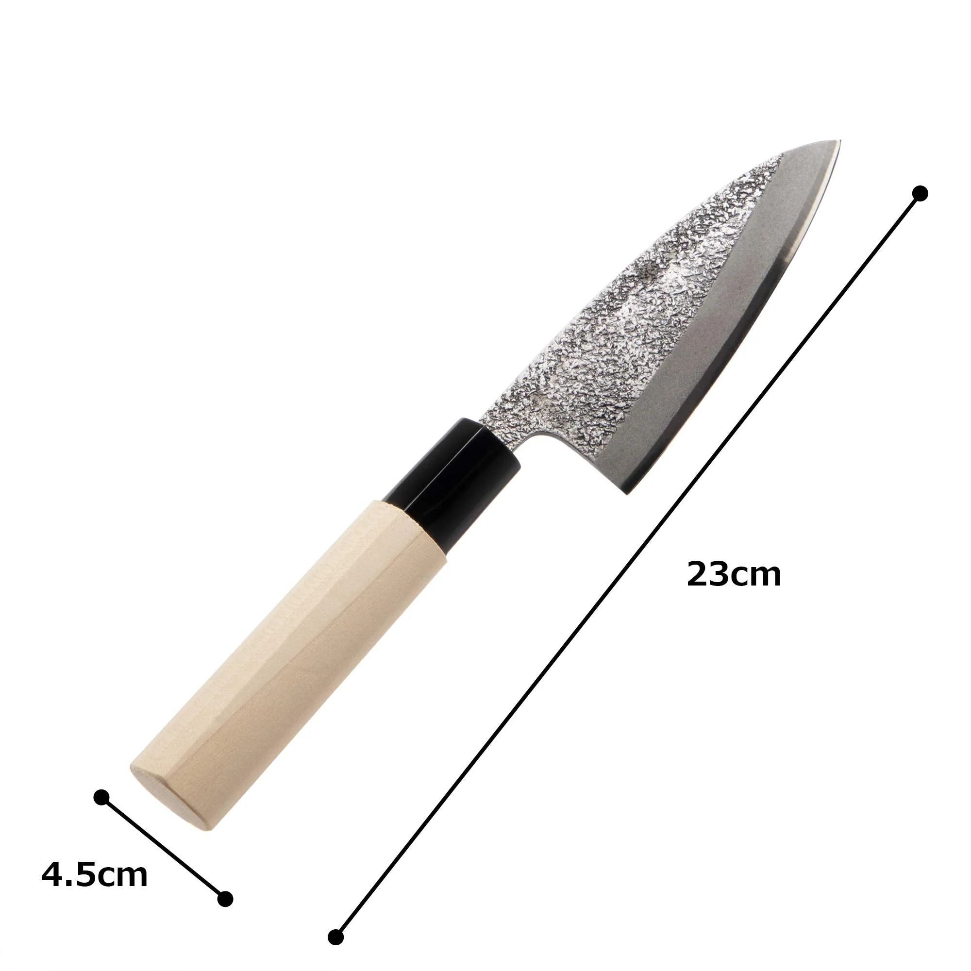 Marui Hamono Aji-Kiri Deba Knife 105mm Sharp Steel Hammered ATT0210 - Image 6