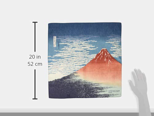 Maruzen Cotton Furoshiki Wrapping Cloth Hokusai Red Fuji 50x50cm No101 - Image 3