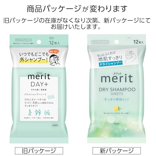Merit Day Plus Dry Shampoo Sheets White Green 12 sheets - Image 3