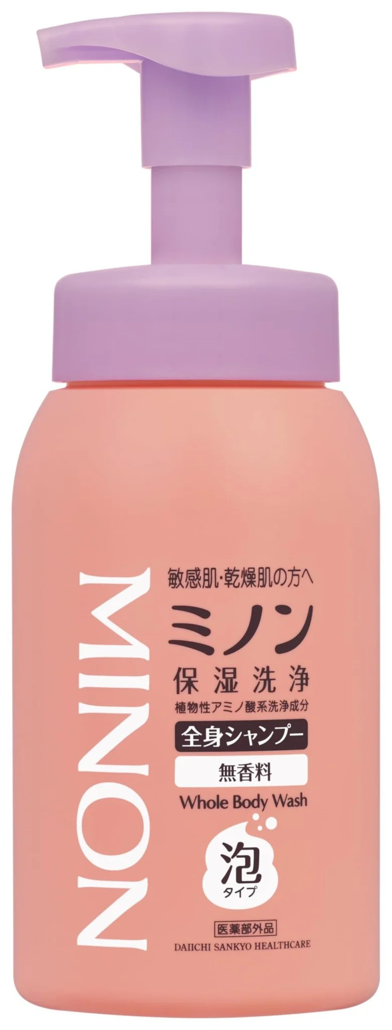 Minon All-Body Foam Shampoo Sensitive Skin Moisturizing Low Irritation 500mL