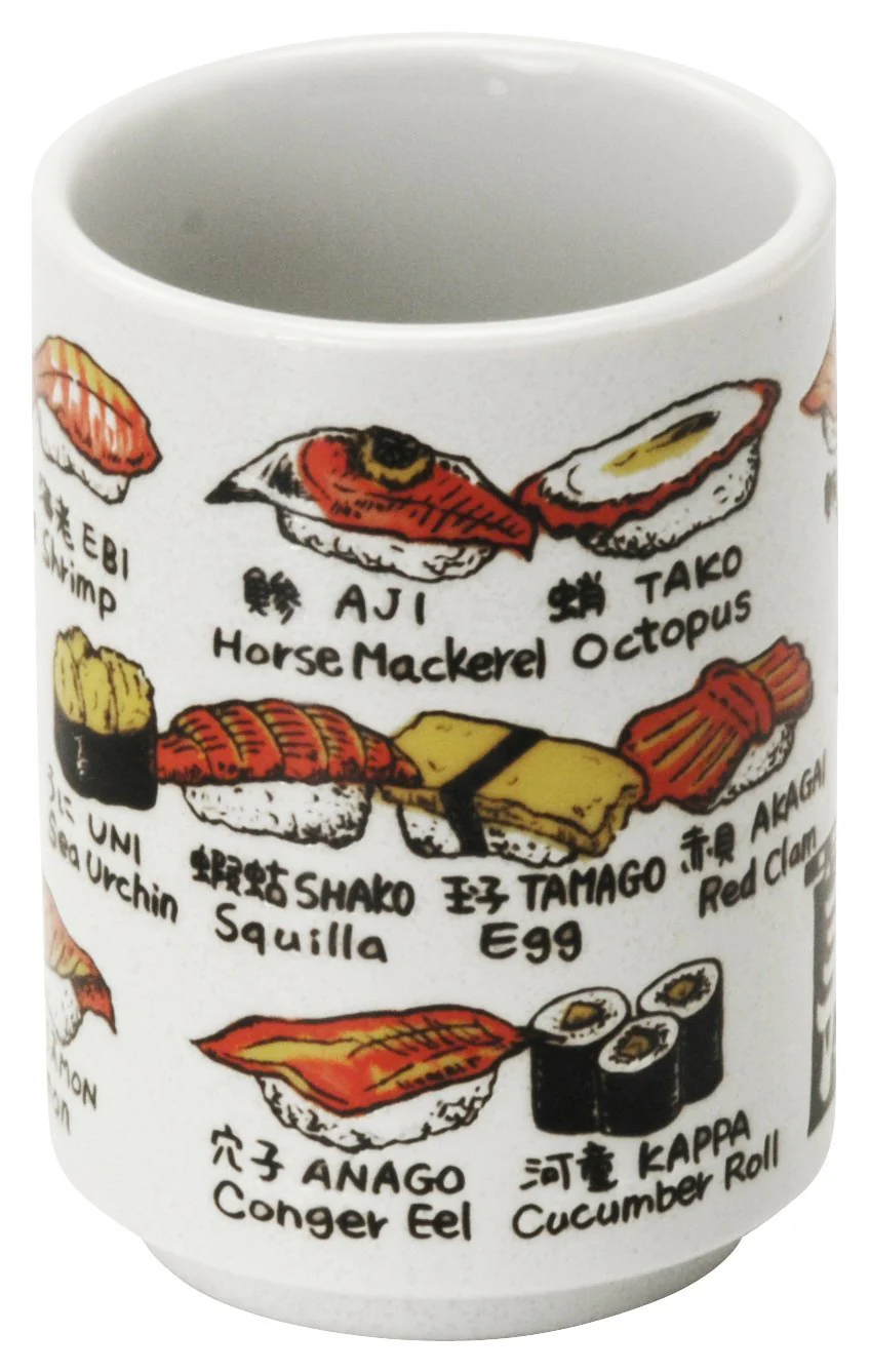 Minoyaki Sushi Yunomi Cup Made in Japan 552-9-47E - Image 2