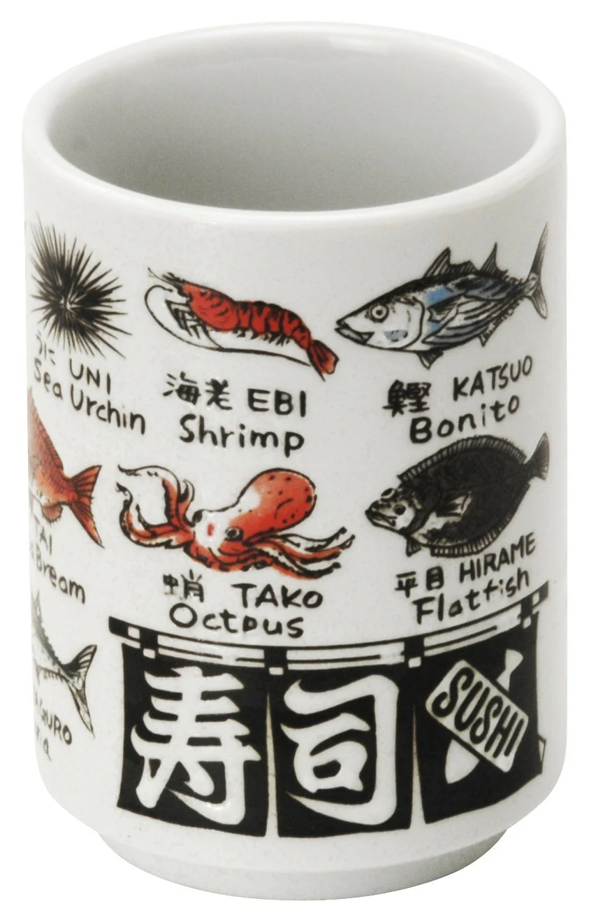 Minoyaki Sushi Yunomi Cup made in Japan 552-13-47E