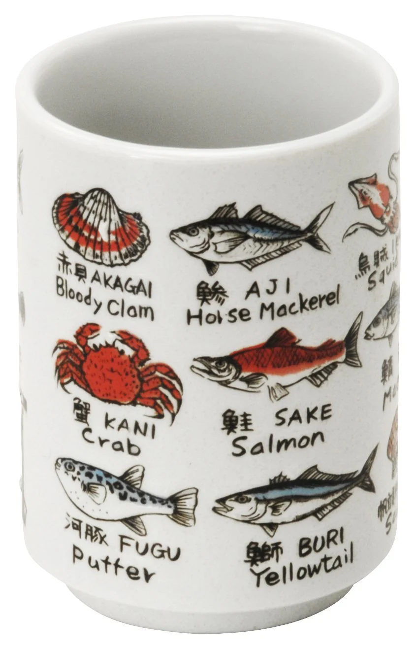 Minoyaki Sushi Yunomi Cup made in Japan 552-13-47E - Image 3