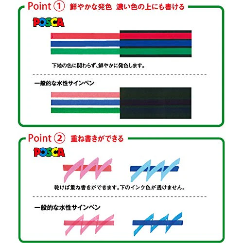 Mitsubishi Pencil POSCA medium round lead 29 colors All Color Set - Image 3