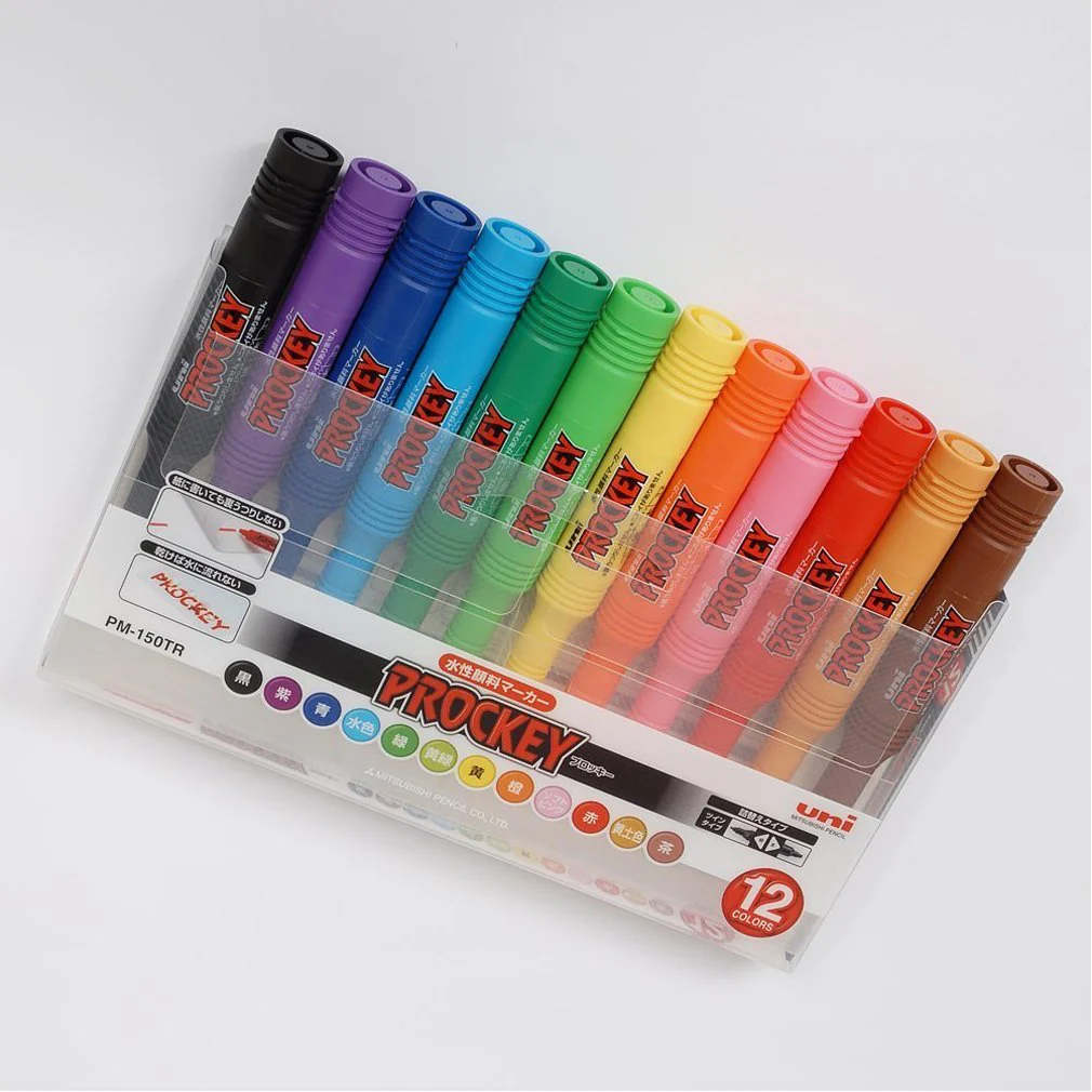Mitsubishi Pencil Procky Twin Water-Based Pen Set PM150TR12CN 12 Colors - Image 2