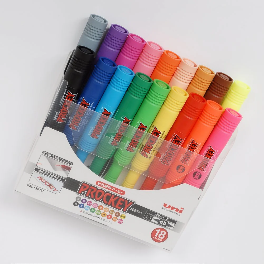 Mitsubishi Pencil Procky Twin Water-Based Pen Set PM150TR18CN 18 Colors - Image 2