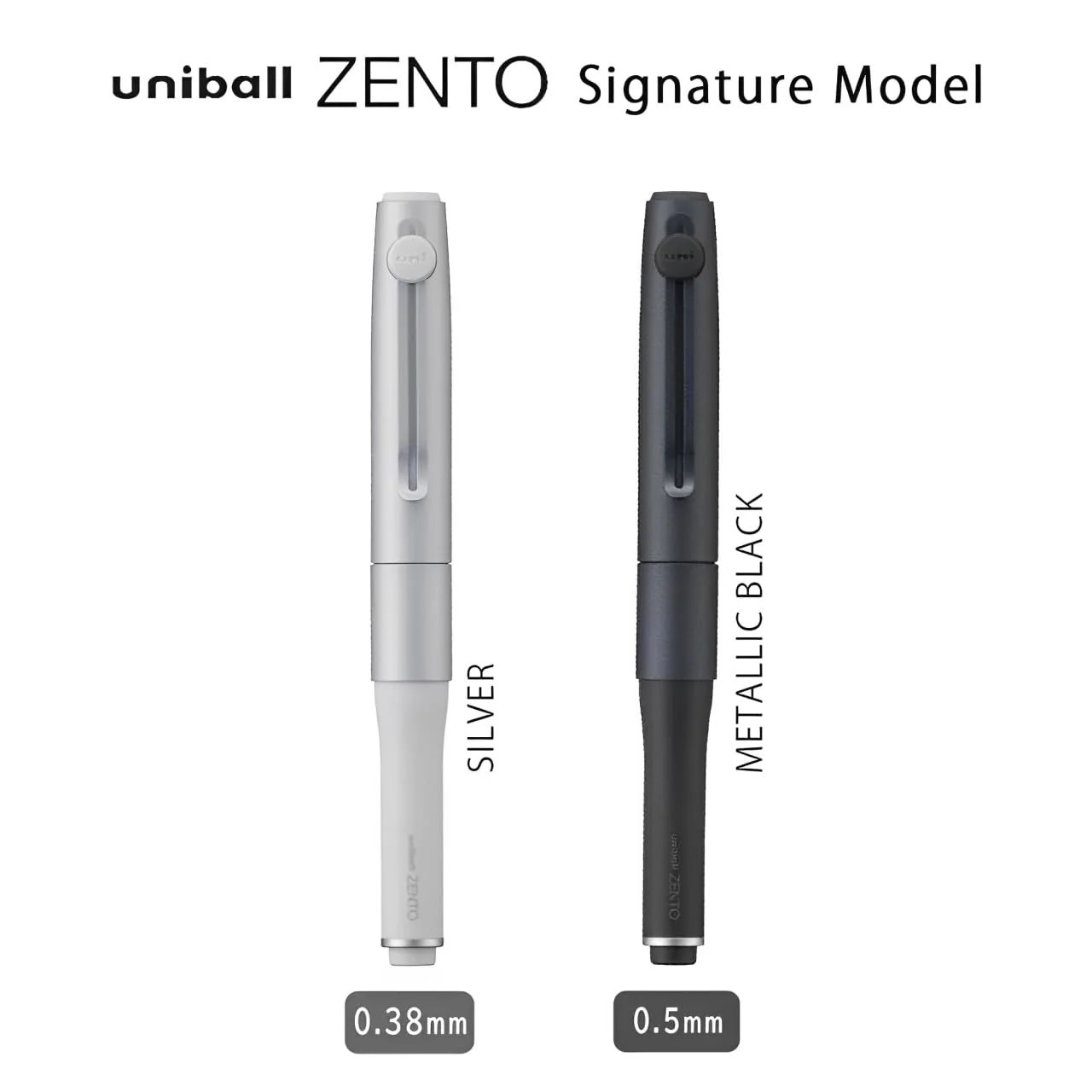 Mitsubishi Pencil Uni ball Zento Signature Model Pen 0.5mm Metallic Black - Image 9