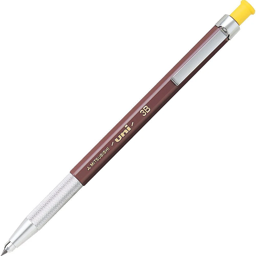 Mitsubishi Pencil Uni Holder Mechanical Pencil 2mm 3B Lead Yellow MH5003B