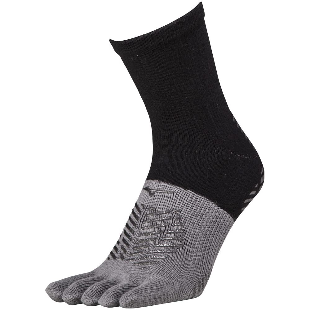 Mizuno Soccer Wear Zero Glide Five Toe Grip Short Socks P2MX2510 Black 27-29cm