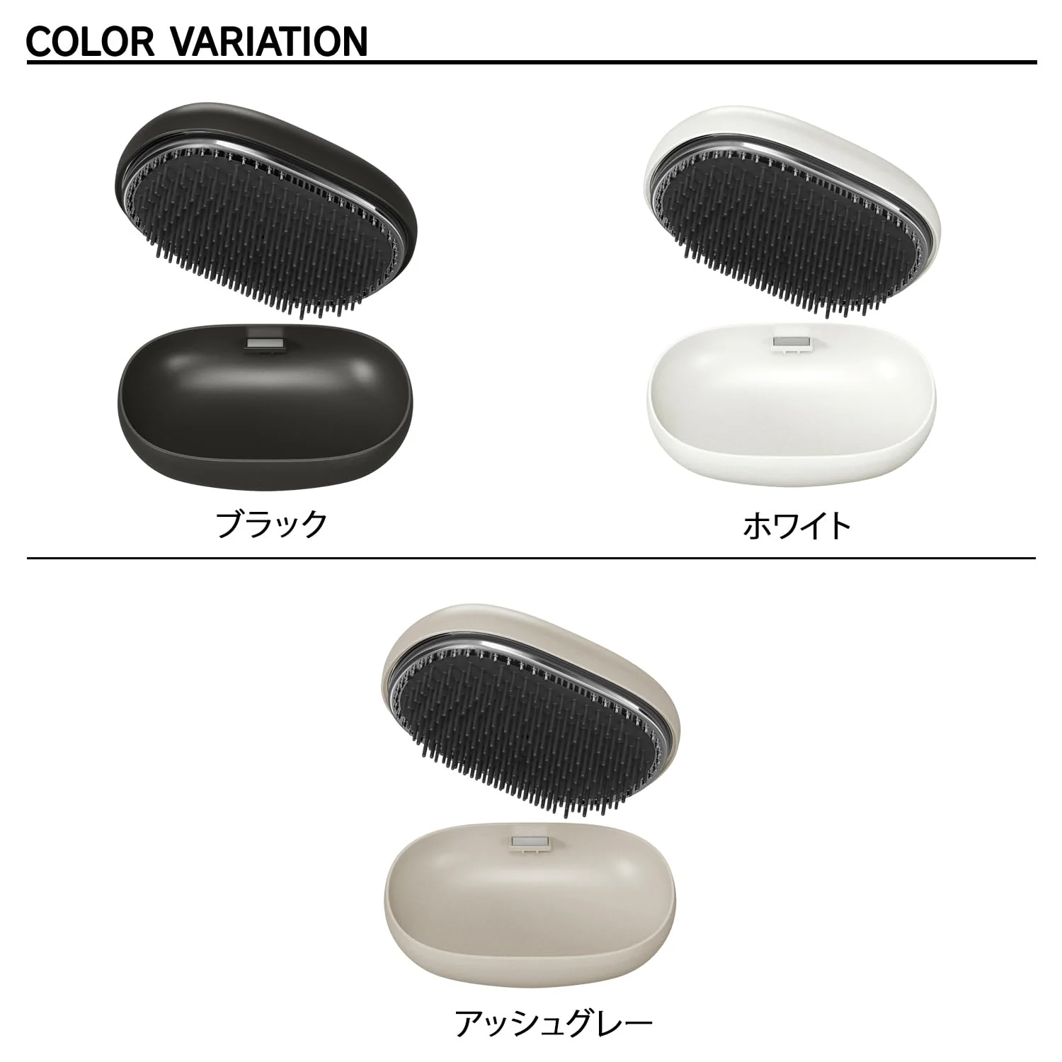 Mod's Hair Mini Compact Lightweight Scalp Care Brush MHB-7040 Ash Gray - Image 2