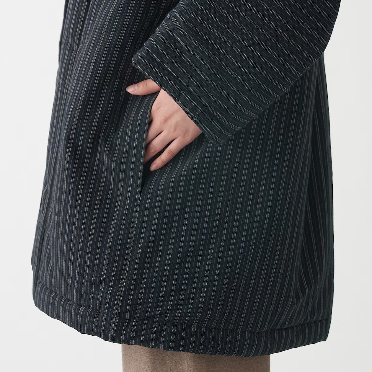 MUJI Kameda striped hanten Black - Image 4