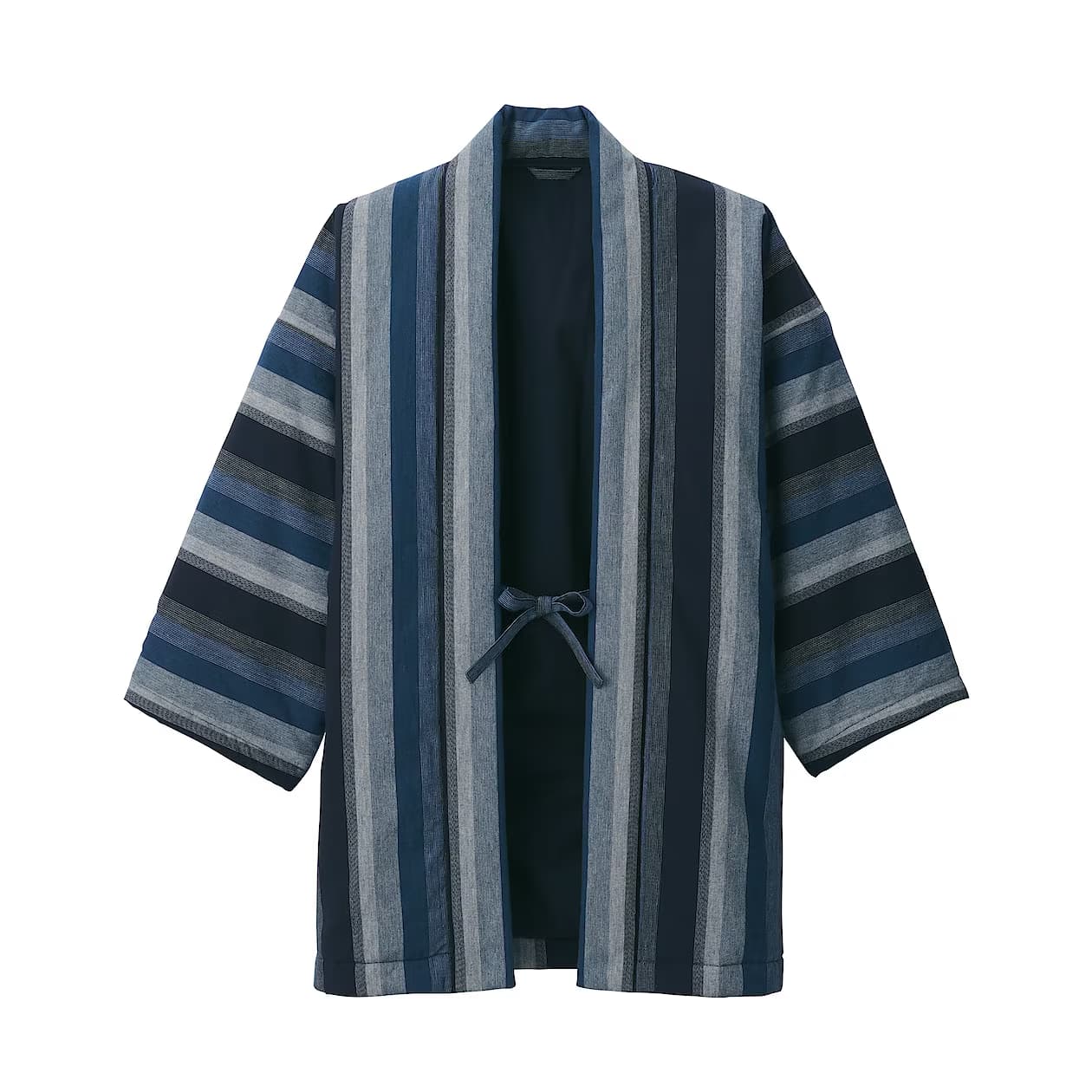 MUJI Kameda striped hanten Navy