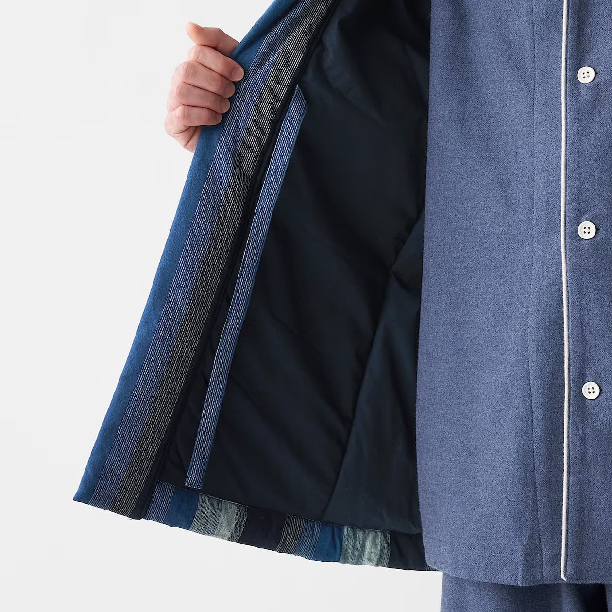 MUJI Kameda striped hanten Navy - Image 4