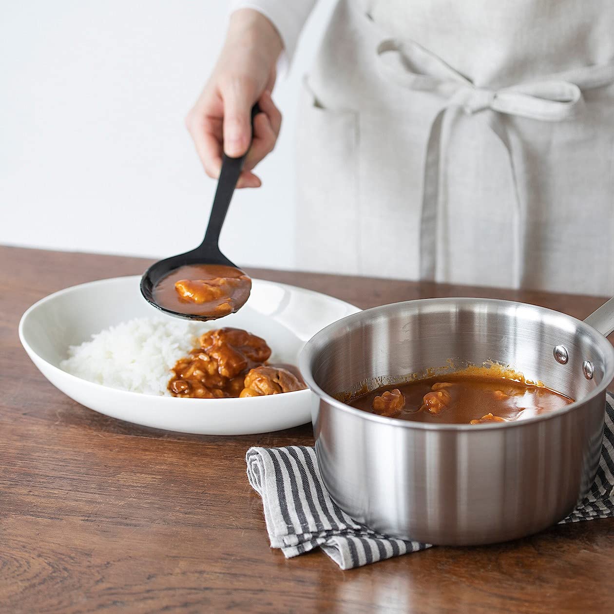 MUJI Silicone Cooking Spoon 26cm 82932461 Black - Image 5